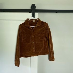 Mo:Vint Cropped corduroy jacket